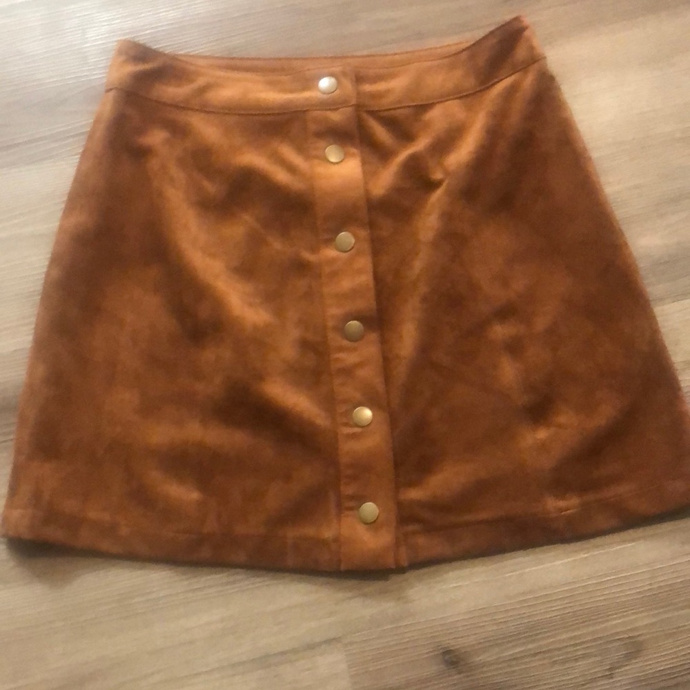 Button up brown skirt